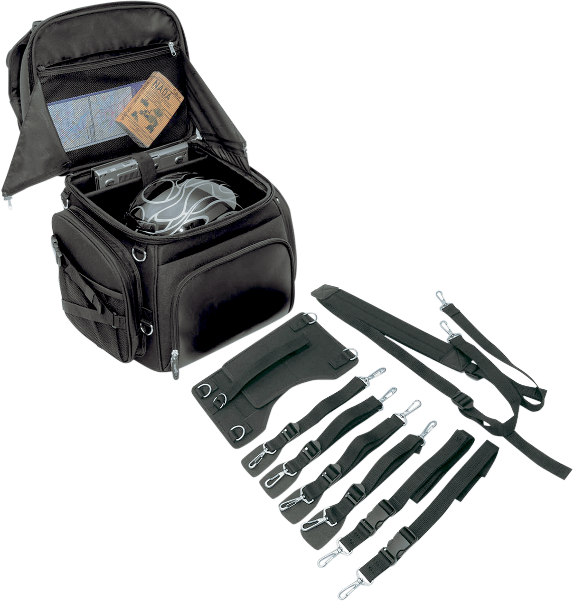 SADDLEMEN Backseat/Sissy Bar Bag - Black EX000298