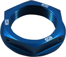 WORKS CONNECTION Steering Stem Nut - Blue - Honda 24-300