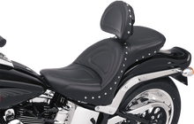 SADDLEMEN Explorer Special Seat - Studded - w/ Backrest - FL/FX '00-'06 8102J