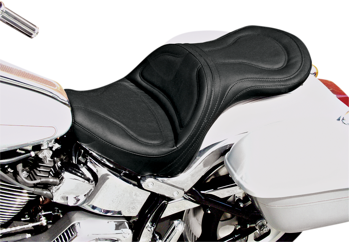 SADDLEMEN Seat - Explorer™ - Without Backrest - Stitched - Black - FXSTD '00-'07 8250JS