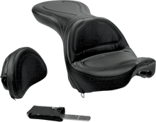 SADDLEMEN Seat - Explorer™ - With Backrest - Stitched - Black - FXST/FLST '84-'99 8852JS