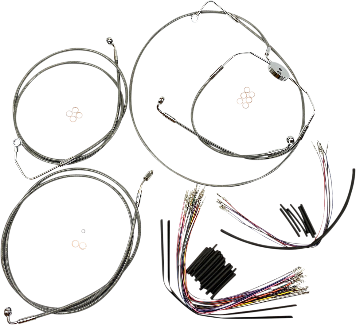 MAGNUM SHIELDING XR Handlebar Installation Kit - 12"-14" Ape Hangers - '09-'12 FLTRSE - Stainless Steel 589021