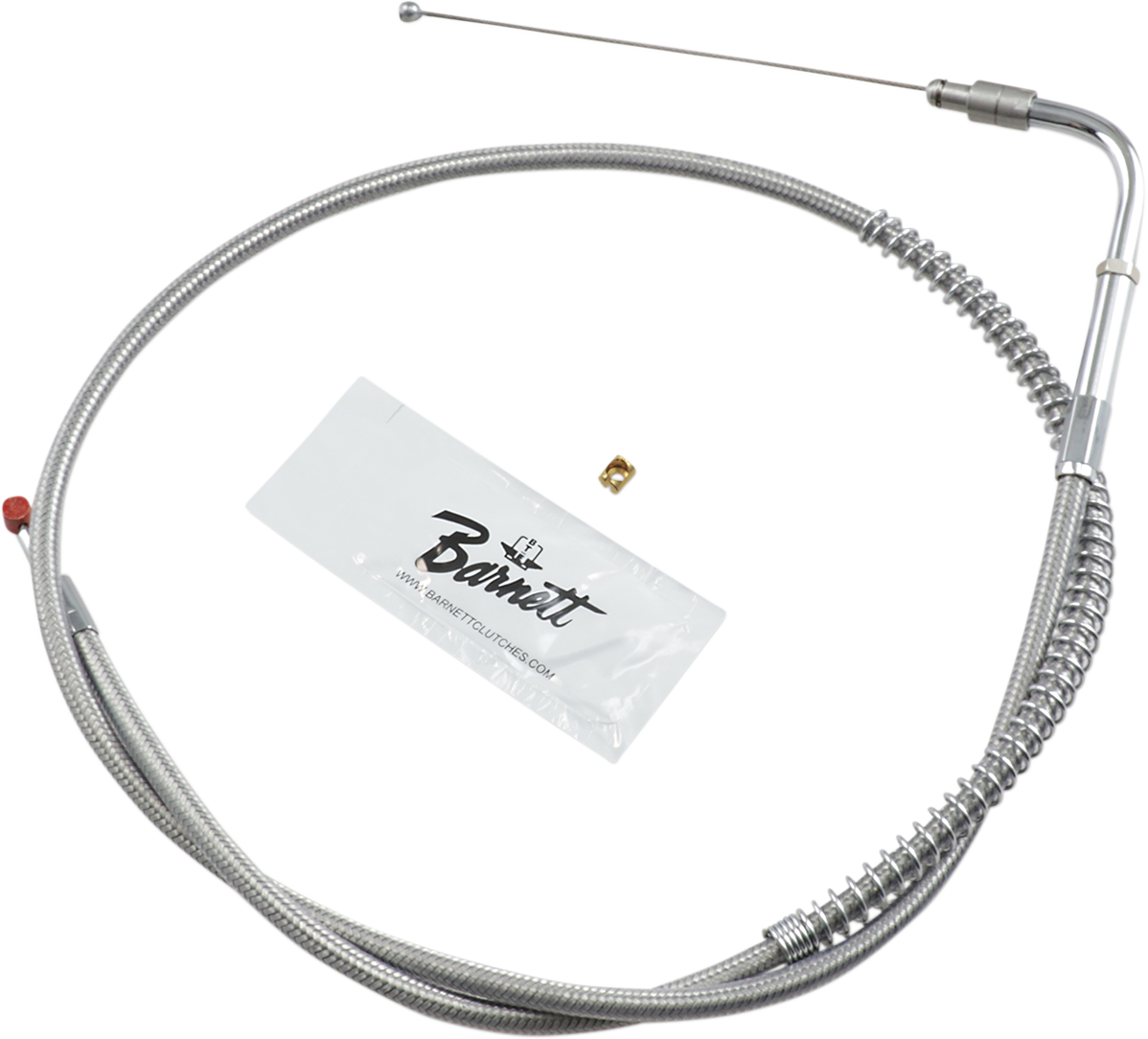 BARNETT Stainless Steel Throttle Cable - +6" - '06-'17 Softail/Dyna 102-30-30026-06