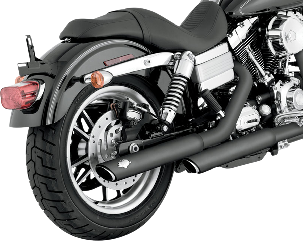 VANCE & HINES Twin Slash Mufflers - Black 46837