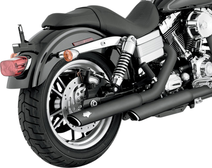 VANCE & HINES Twin Slash Mufflers - Black 46837