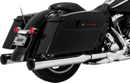VANCE & HINES Eliminator 400 Slip-On Mufflers - Chrome with Black End Caps 16706