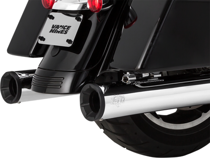 VANCE & HINES Eliminator 400 Slip-On Mufflers - Chrome with Black End Caps 16708