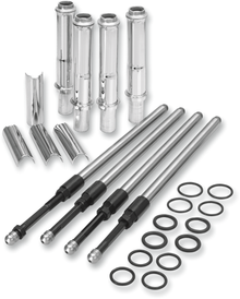 S&S CYCLE Quickee Pushrod Kit with Chrome Covers - Twin Cam 106-6051