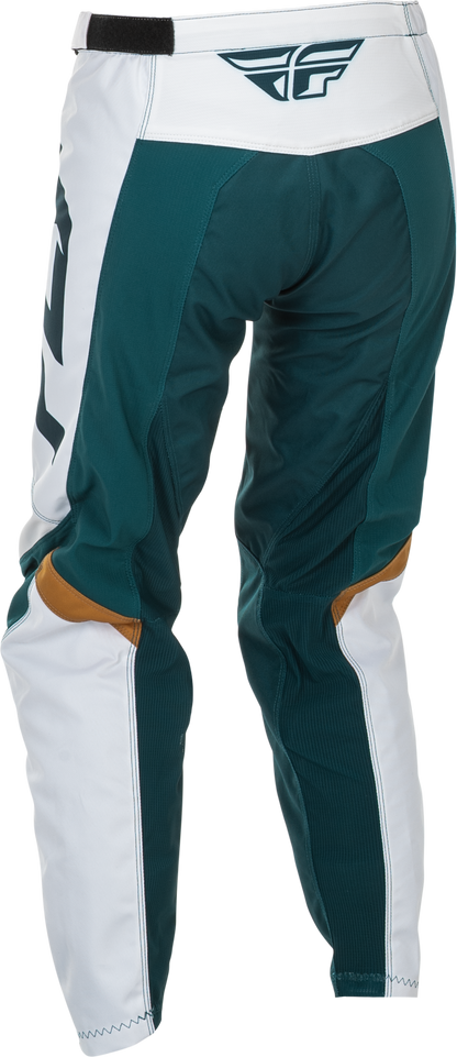 Women's F 16 Pants Teal/White/Gold Sz 11/12