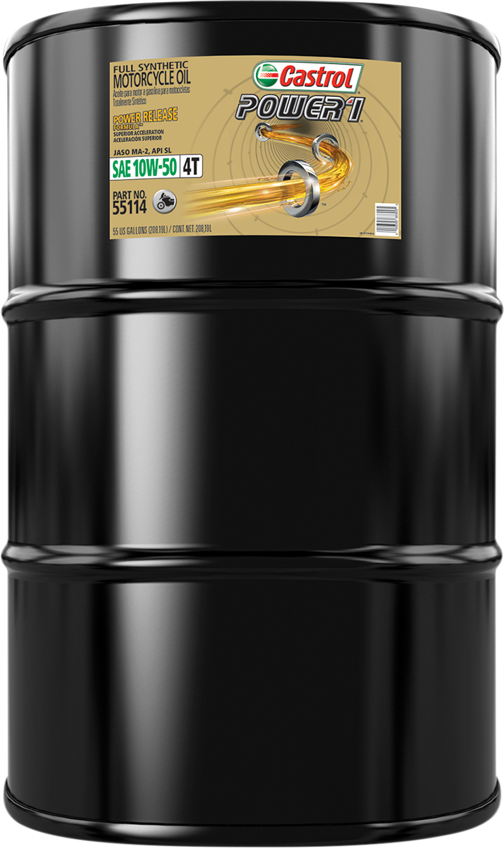 CASTROL Power 1® Synthetic Engine Oil - 10W-50 - 55 US gal. - Drum 159DC4