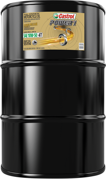 CASTROL Power 1® Synthetic Engine Oil - 10W-50 - 55 US gal. - Drum 159DC4