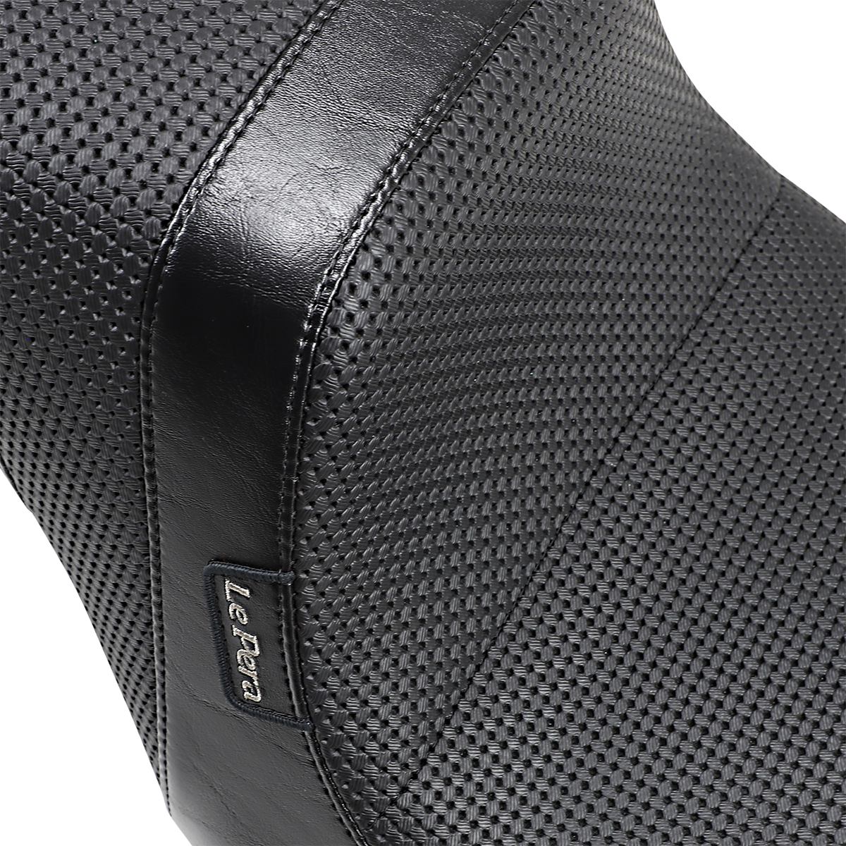 LE PERA Daytona 2-Up Seat - Without Backrest - Basketweave - Black - FLFB '18-'23 LYO-543BW