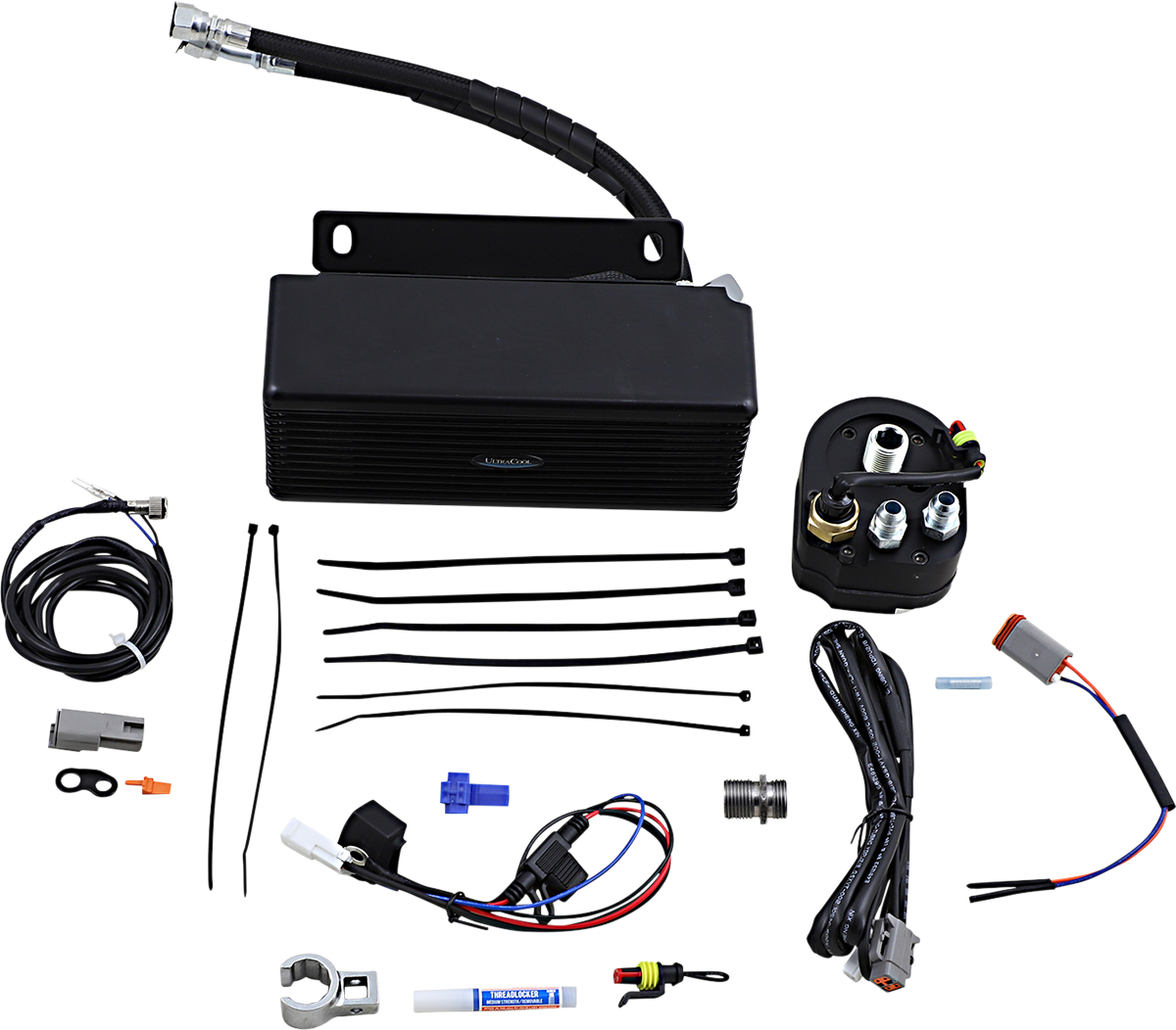 ULTRACOOL Below Regulator Mount Oil Cooler - Flat Black - Touring/Trike RF-2FSS