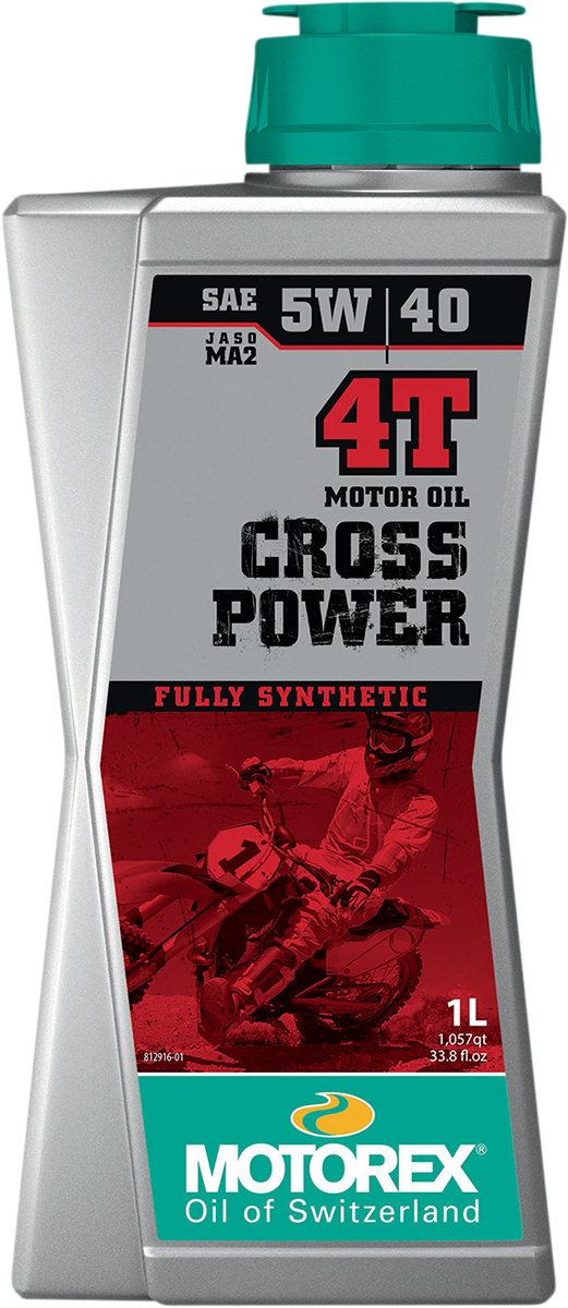 MOTOREX Cross Power Synthetic 4T Engine Oil - 5W-40 - 1L 308243