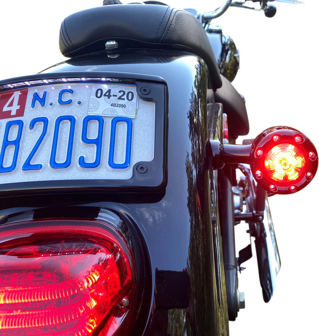 CUSTOM DYNAMICS Bullet Turn Signal 1156 - Black - Red Lens PB-BR-RR 56-BR