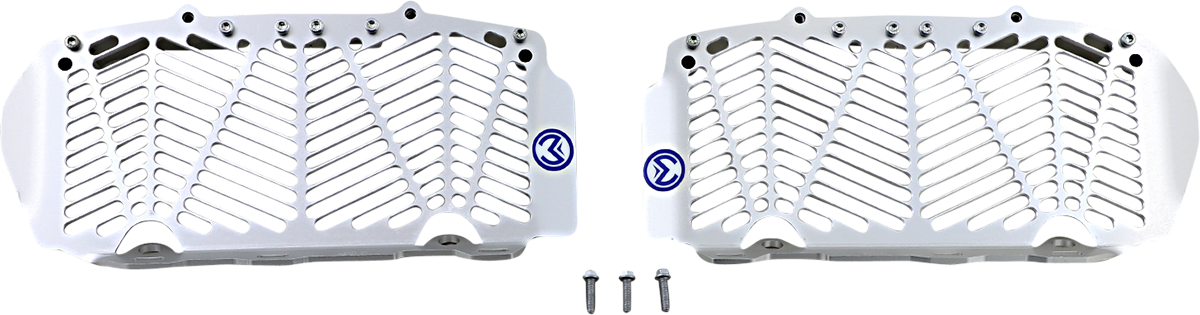 MOOSE OFFROAD Billet Radiator Guards - Silver - Gas Gas/Husqvarna/KTM 12-1116