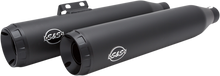 S&S CYCLE Grand National Slip-On Mufflers - Black 550-0754B