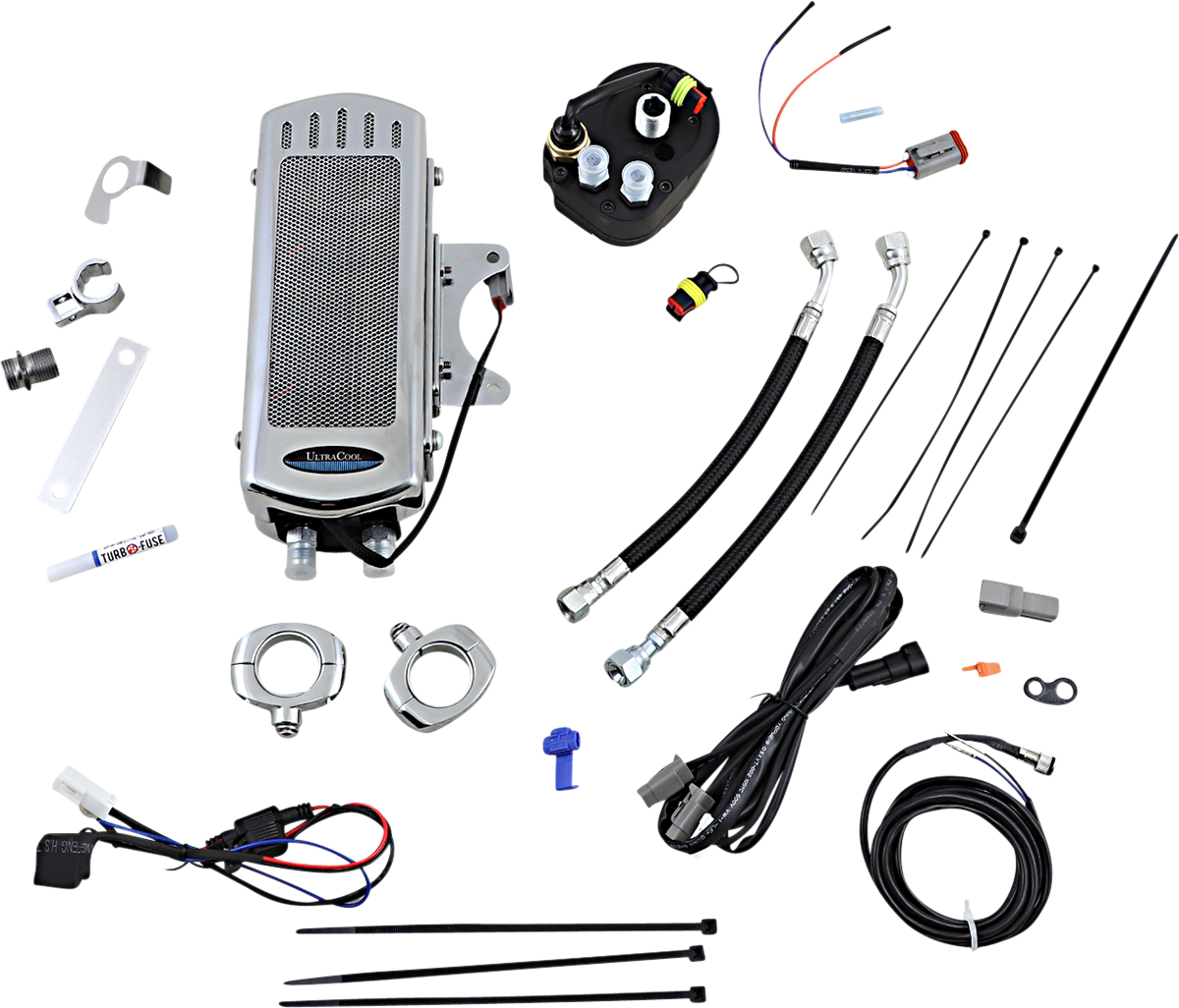 ULTRACOOL Oil Cooler Kit - Chrome - Touring/Trike SMT-2CSS