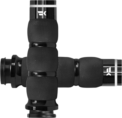 KHROME WERKS Tracer Grips - Air Cushion - TBW - Black 500110