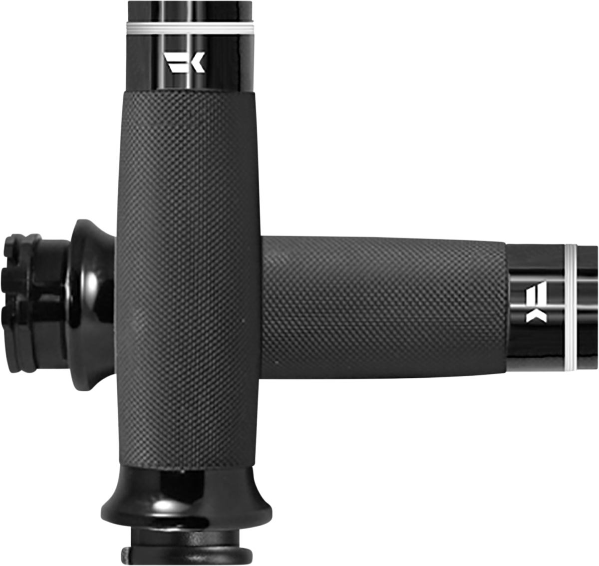 KHROME WERKS Turbine Grips - Custom Contour - TBW - Black 500120