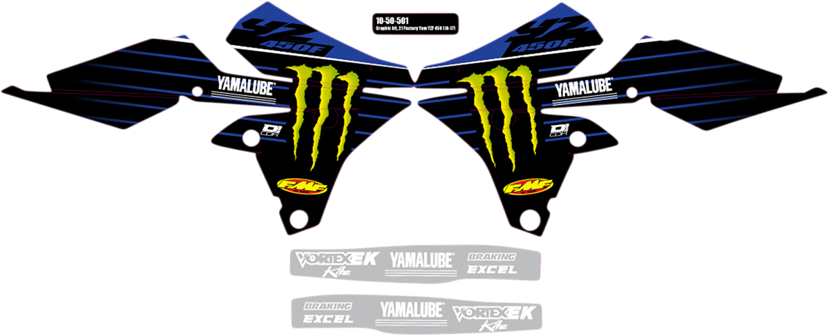 D'COR VISUALS Graphic Kit - '21 Factory Yamaha - YZ 450 F '14-'17 10-50-501
