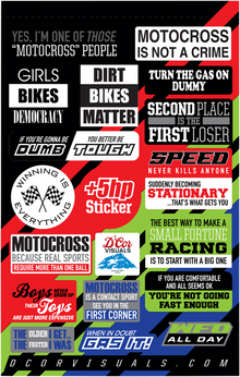 D'COR VISUALS Talk Decal Sheet - Moto Talk 40-90-121