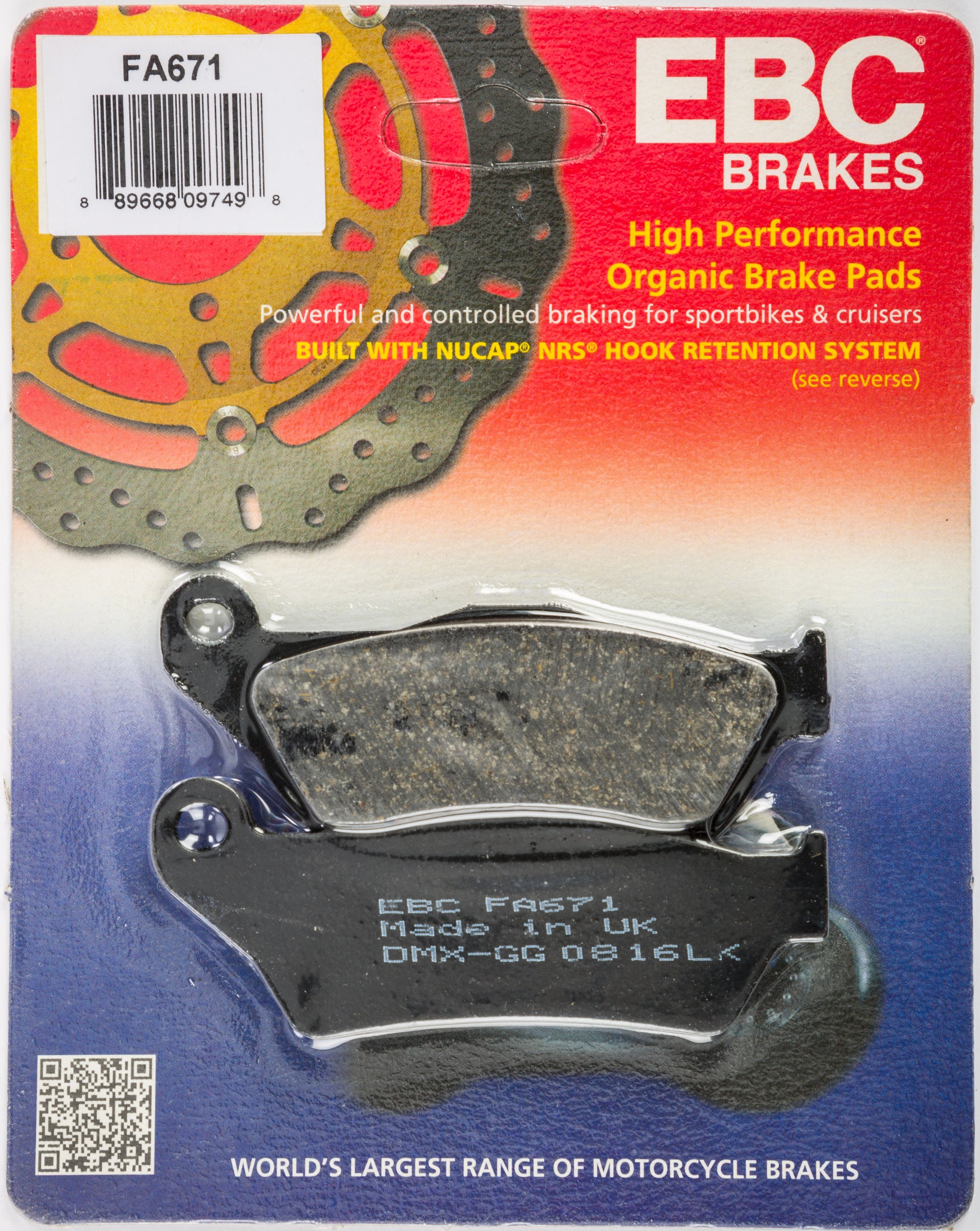 Brake Pads Fa671 Organic