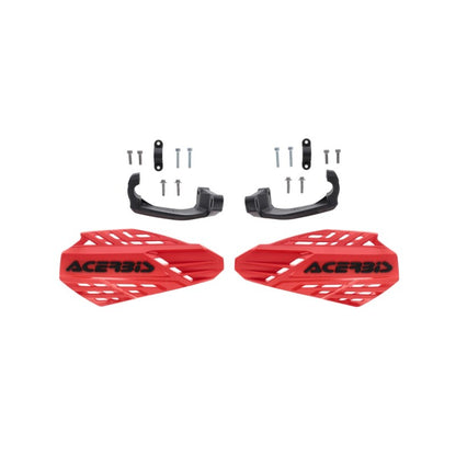Acerbis Linear Vented Handguard - Red/Black
