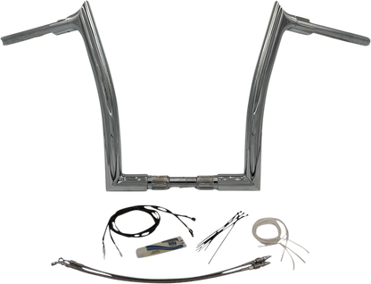FAT BAGGERS INC. 1-1/2" EZ Install Pointed Top Handlebar Kit - 14" - Chrome 809614
