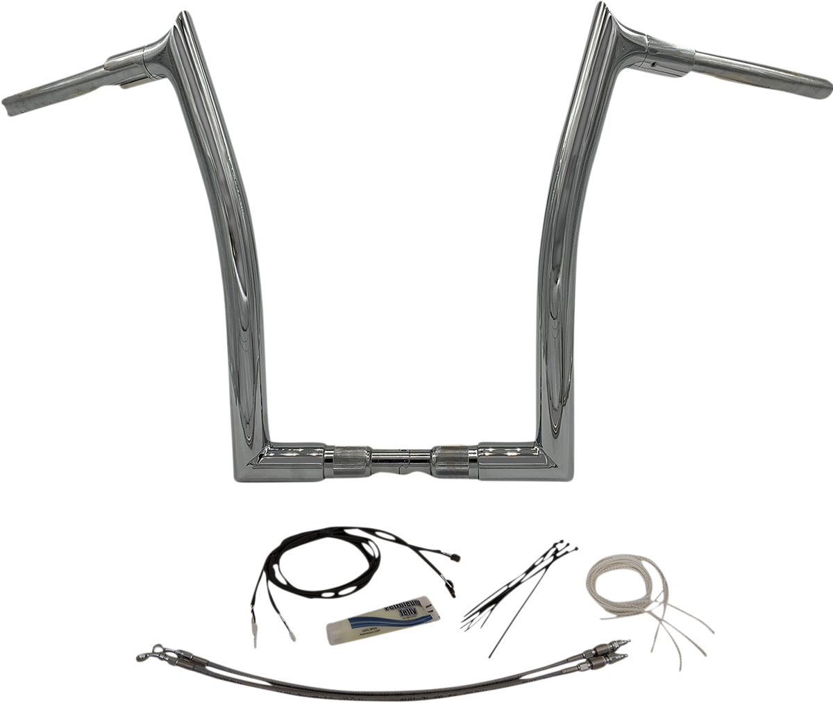 FAT BAGGERS INC. 1-1/2" EZ Install Pointed Top Handlebar Kit - 16" - Chrome 809616