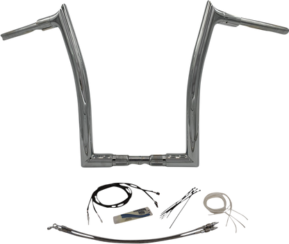 FAT BAGGERS INC. 1-1/2" EZ Install Pointed Top Handlebar Kit - 16" - Chrome 809616