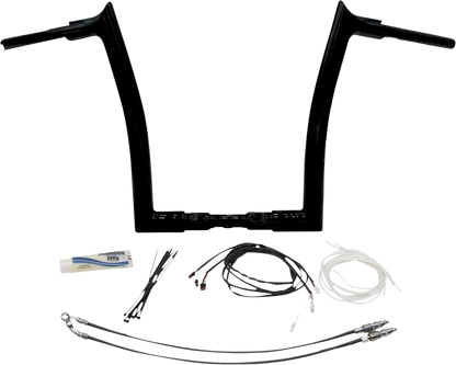 FAT BAGGERS INC. 1-1/2" EZ Install Pointed Top Handlebar Kit - 14" - Black 809614-B