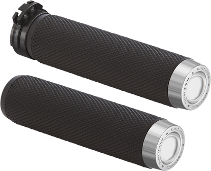 ROUGH CRAFTS Grips - Knurled - TBW - Black RC-500-002