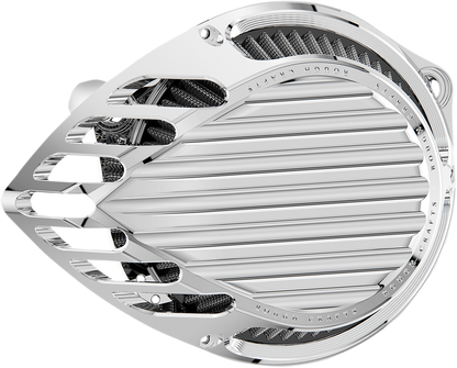 ROUGH CRAFTS Finned Air Cleaner - Chrome RC-600-004