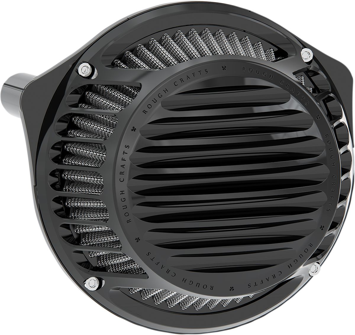ROUGH CRAFTS Round Air Cleaner - Black RC-600-008