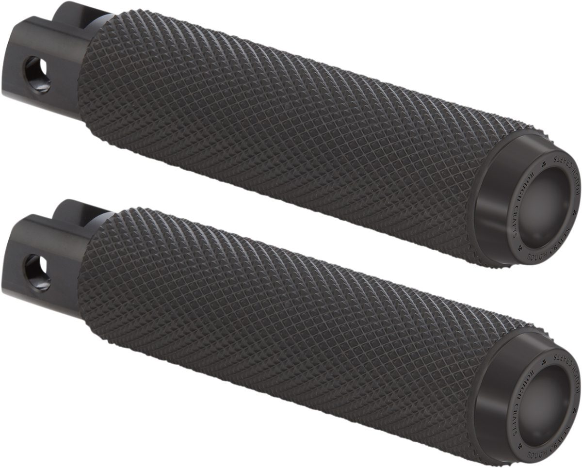 ROUGH CRAFTS Driver Pegs - Black - Knurled RC-400-004