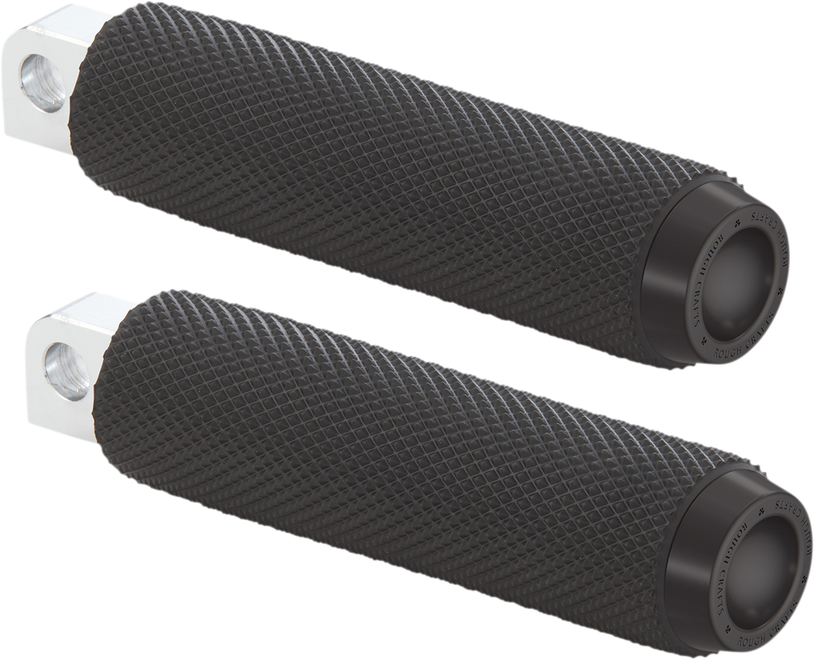 ROUGH CRAFTS Passenger Pegs - Black - Knurled RC-400-006