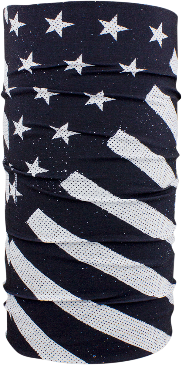 ZAN HEADGEAR Motley Tube® - Black/White Flag T091