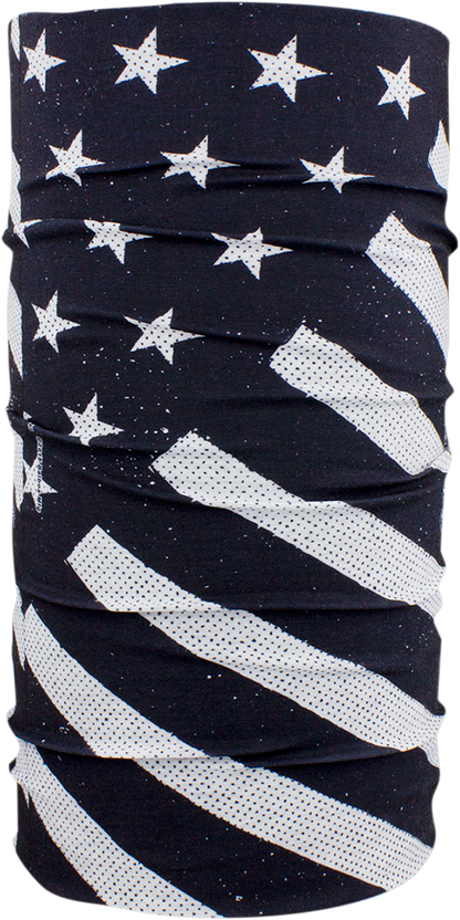 ZAN HEADGEAR Motley Tube® - Black/White Flag T091