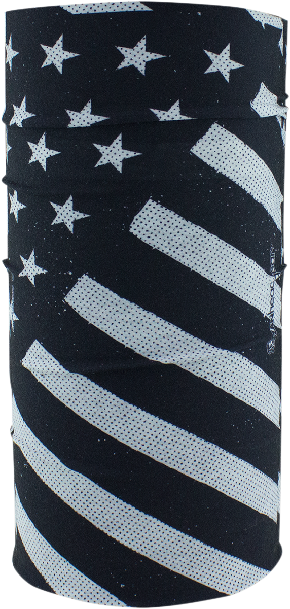 ZAN HEADGEAR Motley Tube® Fleece Lined - Black and White Flag TF091