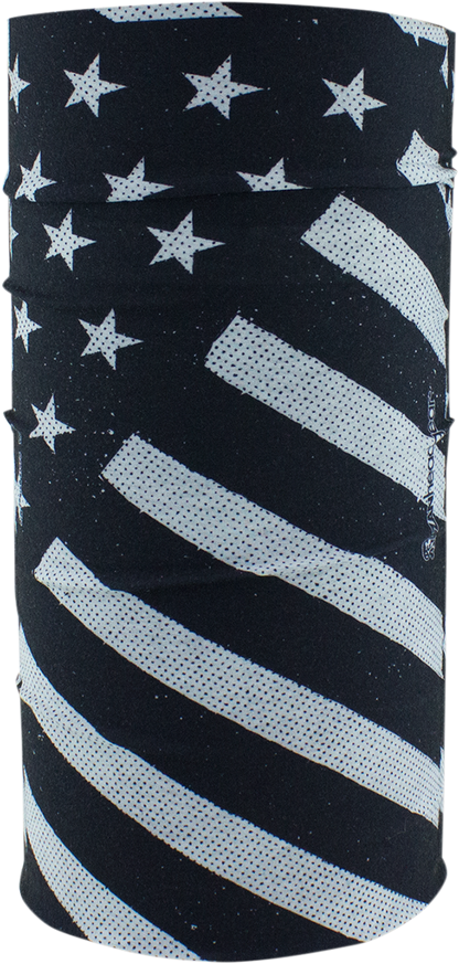 ZAN HEADGEAR Motley Tube® Fleece Lined - Black and White Flag TF091