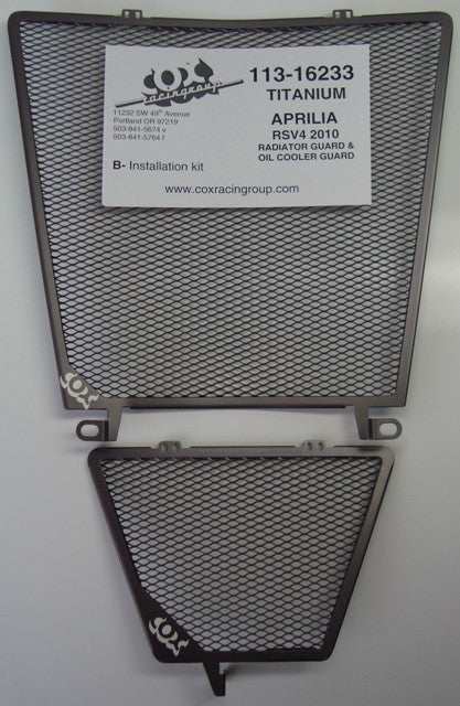 Cox Racing Radiator Guards for the Aprilia RSV4 and Tuono V4 (2010+)