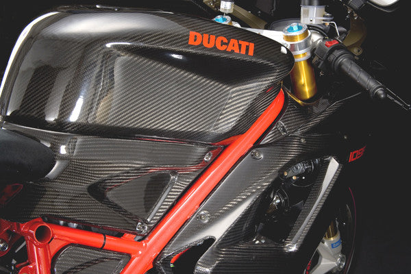 CARBONDRY - DUCATI 848 / 1098 & 1198 CARBON FIBER UNDER TANK SIDE PANELS (PAIR)