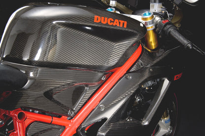 CARBONDRY - DUCATI 848 / 1098 & 1198 CARBON FIBER UNDER TANK SIDE PANELS (PAIR)
