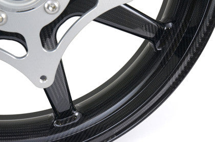 BST Panther TEK 7 Spoke Carbon Fiber Front Wheel for the BMW R nineT (2014-2016) - w/ Rotor mounted ABS ring - 3.5 x 17