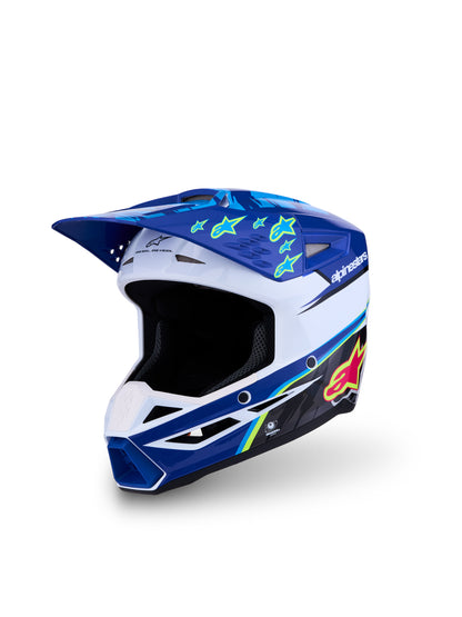 S M3 Falcon Yth Hlmt Ece06/Dot Blu/Wh/Blk/Pink Fl/Yl Fl Gl Ys