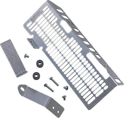 DEVOL Radiator Guard - Brushed Aluminum - Honda 0101-1101