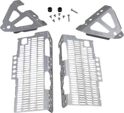 DEVOL Radiator Guards - Brushed Aluminum - Honda 0101-1303