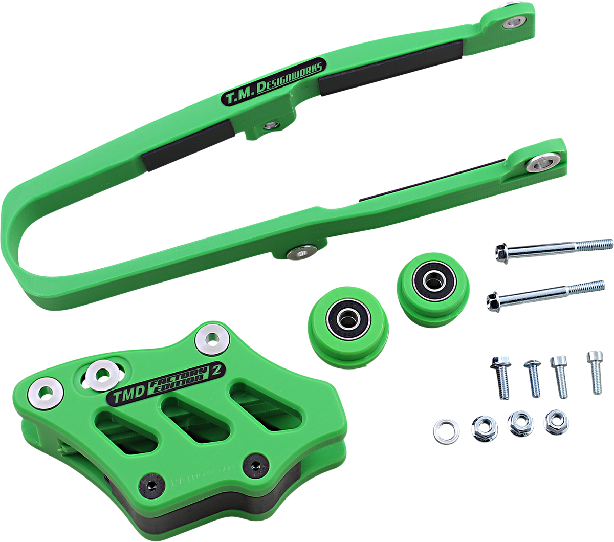 T.M. DESIGNWORKS Chain Guide/Slider - Green - Kawasaki KCP-K09-GR