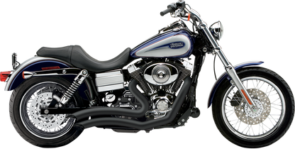 COBRA Speedster Swept Short Exhaust - Black - '12-'17 Dyna 6229B